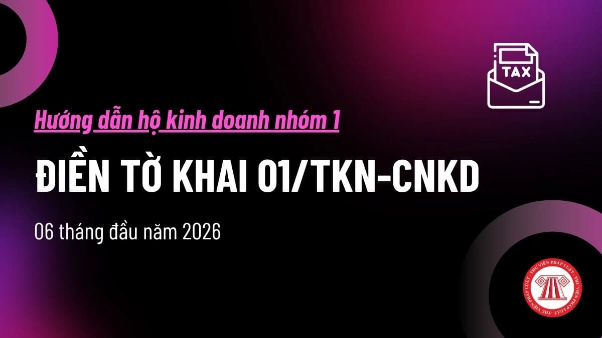 Hướng dẫn lập và nộp tờ khai 01/TKN-CNKD - Đối với HKD mới thành lập 6T đầu năm